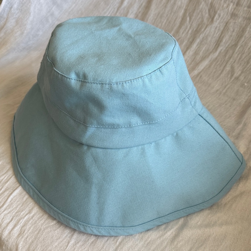 NWOT Cotton Blend Bucket Hat w/4” Brim, Deep Powder Blue,w/internal adjustment